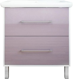 Sanflor Тумба под раковину Экко 80 сирень/белая – фотография-1